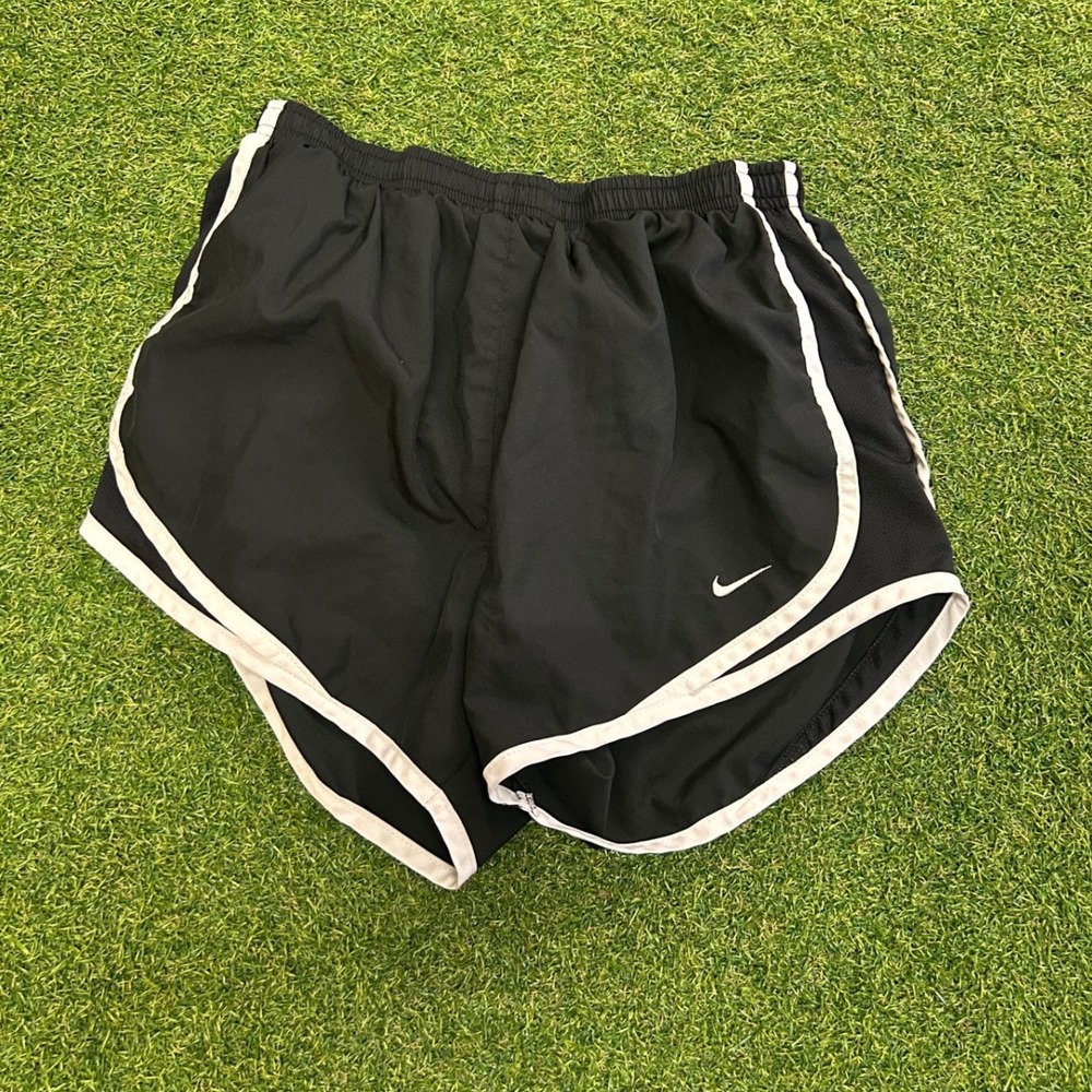Nike Dri-FIT Tempo Running Shorts Black White Size S Athletic Activewear